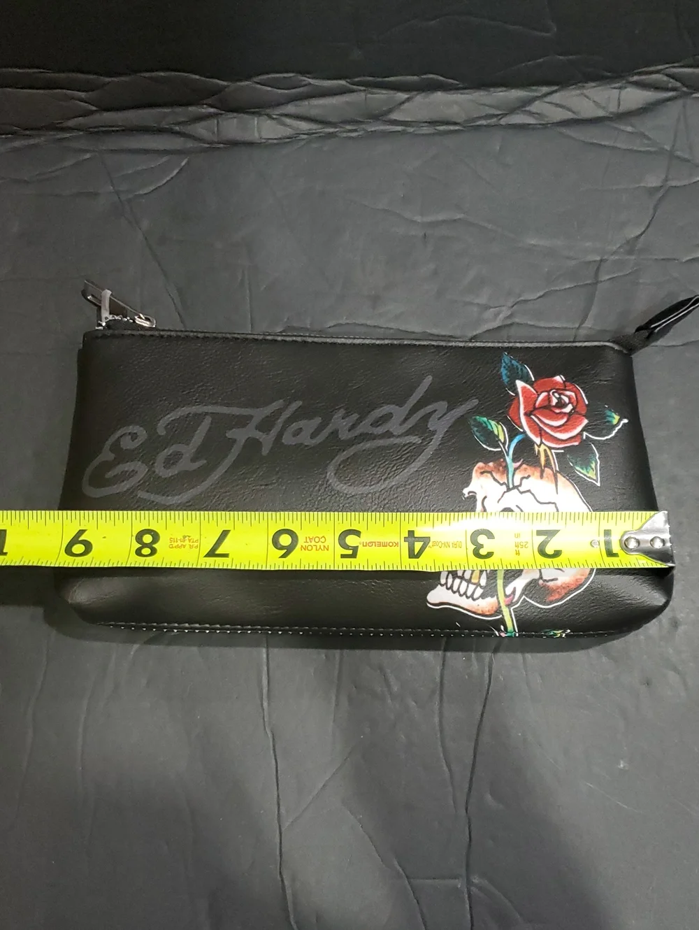 Ed Hardy 3piece clear vinyl makeup bag & 2 black cosmetics beauty pouch case